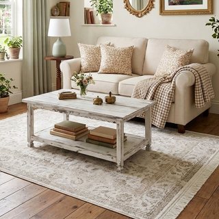 nuLOOM Elyse Vintage Floral Ivory 8 ft. x 10 ft. Area Rug