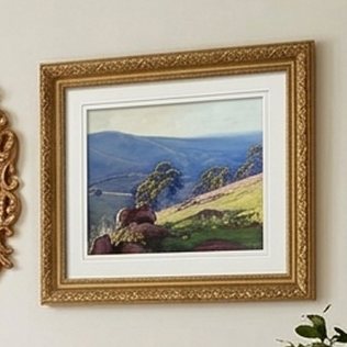 Gercken, Graham Gold Ornate Wood Framed with Double Matting Museum Art Print - Landscape Oil Painting