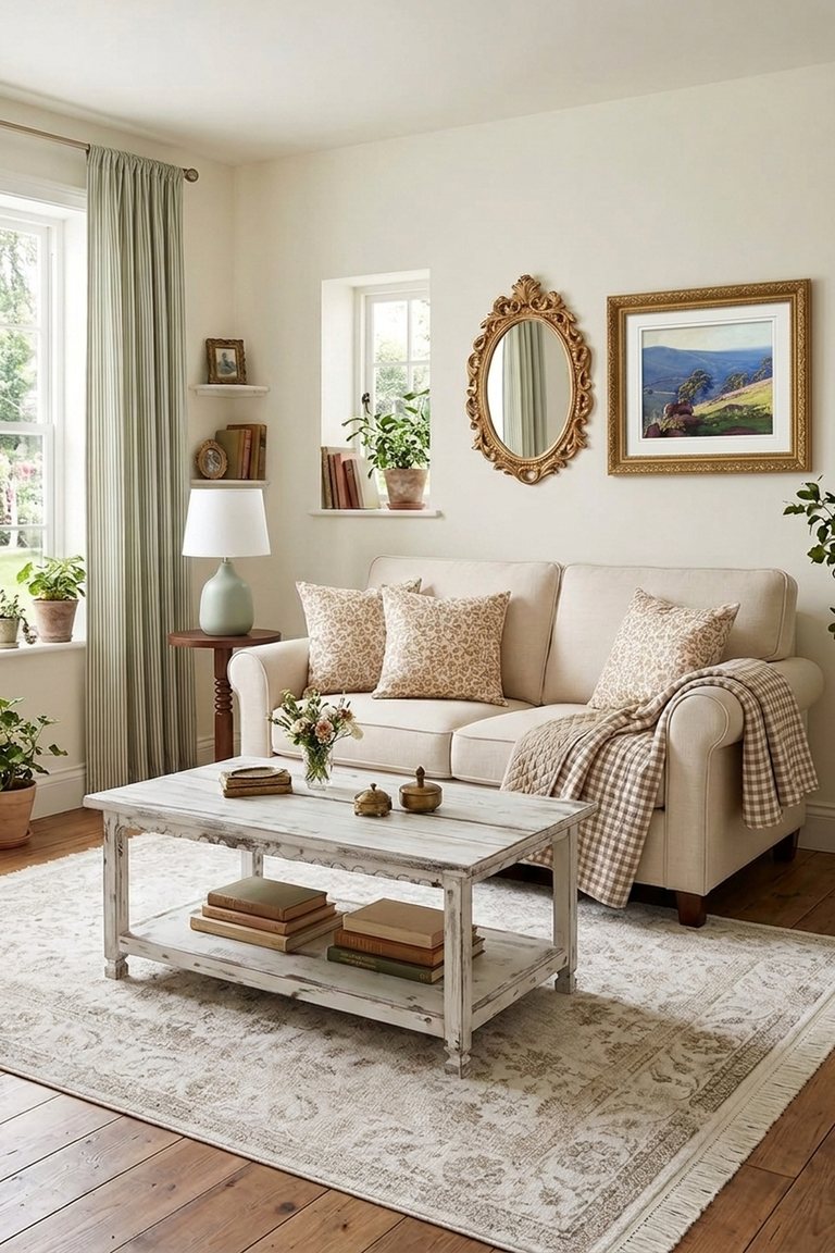 AI-generated English Countryside living room: The Country Parlour