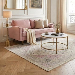 Nourison Tranquil Ivory/Pink 8 ft. x 10 ft. Persian Vintage Area Rug