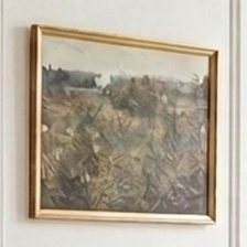24" x 18" Landscape Study Framed Wall Canvas Antique Gold - Threshold designed with Studio McGee
