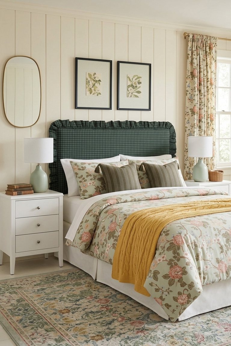 AI-generated English Countryside bedroom: The Meadow Chamber