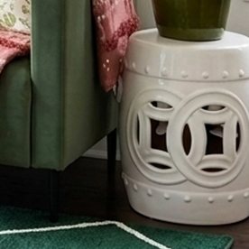 Mei Double Coin Garden Stool - ACS4534 - Indoor/Outdoor - Safavieh