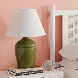 Medium High Gloss Ceramic Table Lamp Green - Threshold designed with Studio McGee
